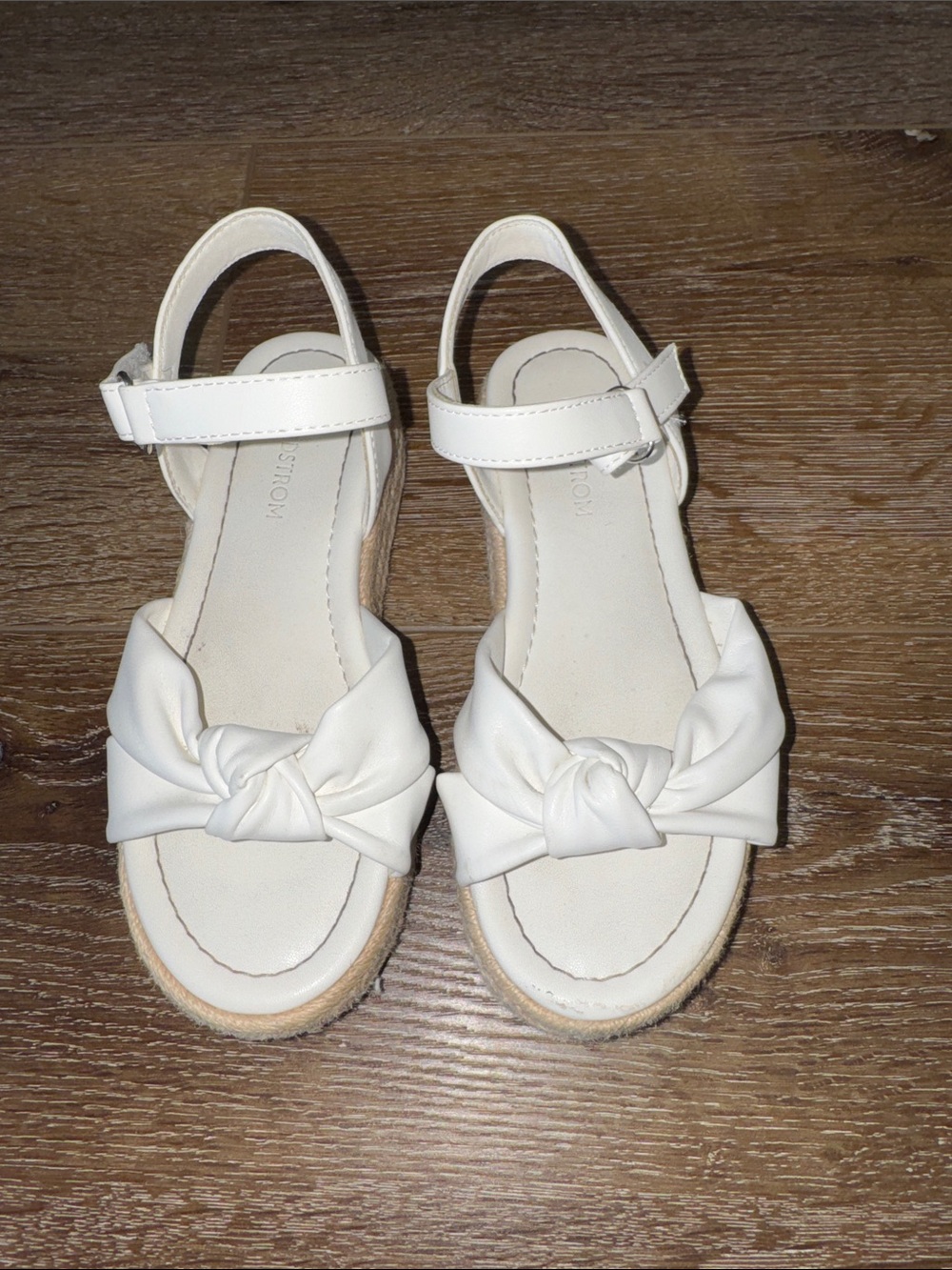 White Knot Front Espadrille Sandals
